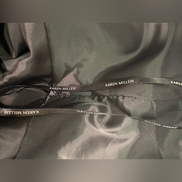 NEW Karen Millen Black Sweetheart Neckline Midi length Dress New with Tags Sz 12 - Picture 9 of 15